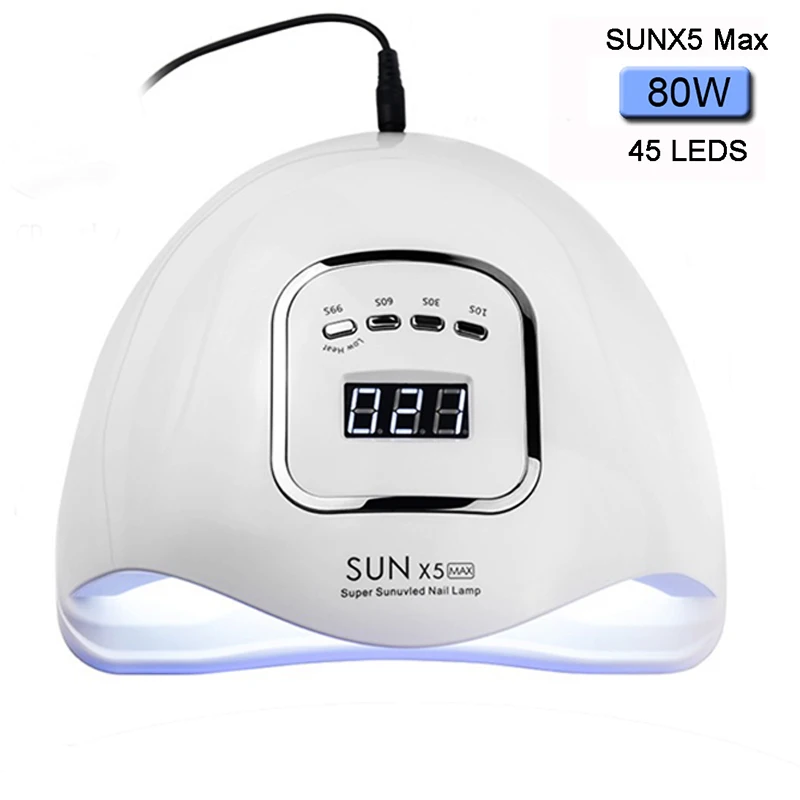 УФ лампа для ногтей 80 Вт SUNX5max светодиодный Сушилка маникюра отверждение всех