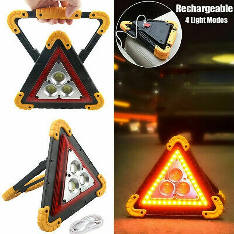 

Car Warning Light Triple-cornered Bright 3 LED Taillight Waterproof Sign Lamp Truck Strobe Emergency Repair Lantern