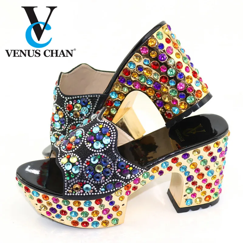 Итальянские золотые туфли и сумки подходящие к набору нигерийская обувь