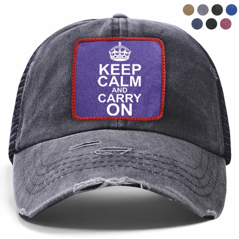 Забавная Кепка Keep Calm And Carry On Kpop Мужская бейсболка в стиле Панама женская и мужская