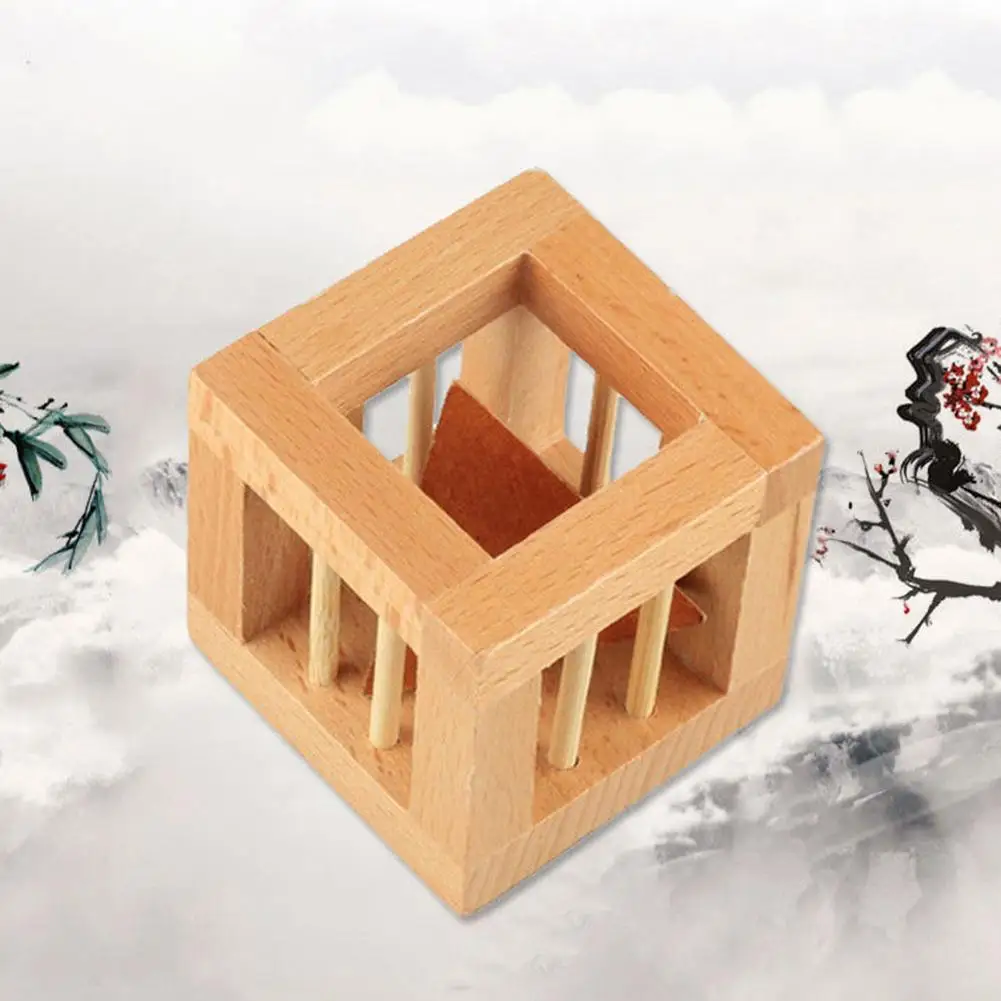 Деревянные треугольные блокирующие пазлы разблокирующее кольцо Luban Lock игрушка