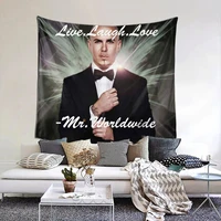 pitbulls mr worldwide 6 tapestry hip hop singer tapestry wall bedspread aesthetic hanging blanket for living room