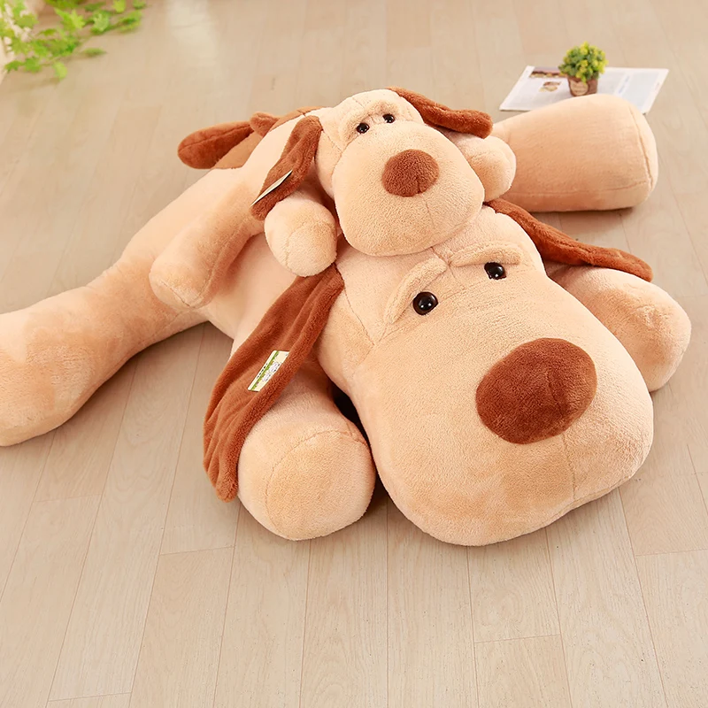 barato Dorimtrader 150 Cm Grande Bonito Deitado 59 Polegadas Gigante Stuffed Animal Brinquedo Do Cão De Pelúcia Cães Dos Desenhos Animados Travesseiro Boneca Amante Presente DY61632