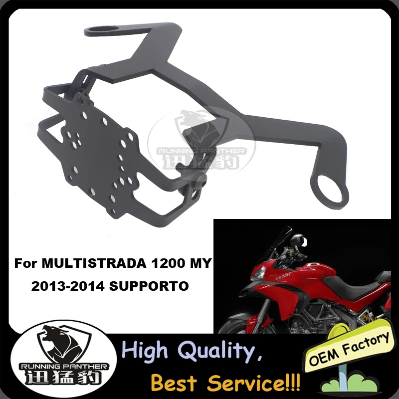 

GPS Smart Phone Navigation Mount Mounting Bracket Adapter Holder For DUCATI MULTISTRADA 1200 MY 2013-2014 SUPPORTO