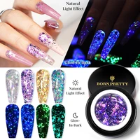 born pretty glitter sequins gel nail polish glow in the dark shining soak off gel polish long lasting nail art hybrid varnish
