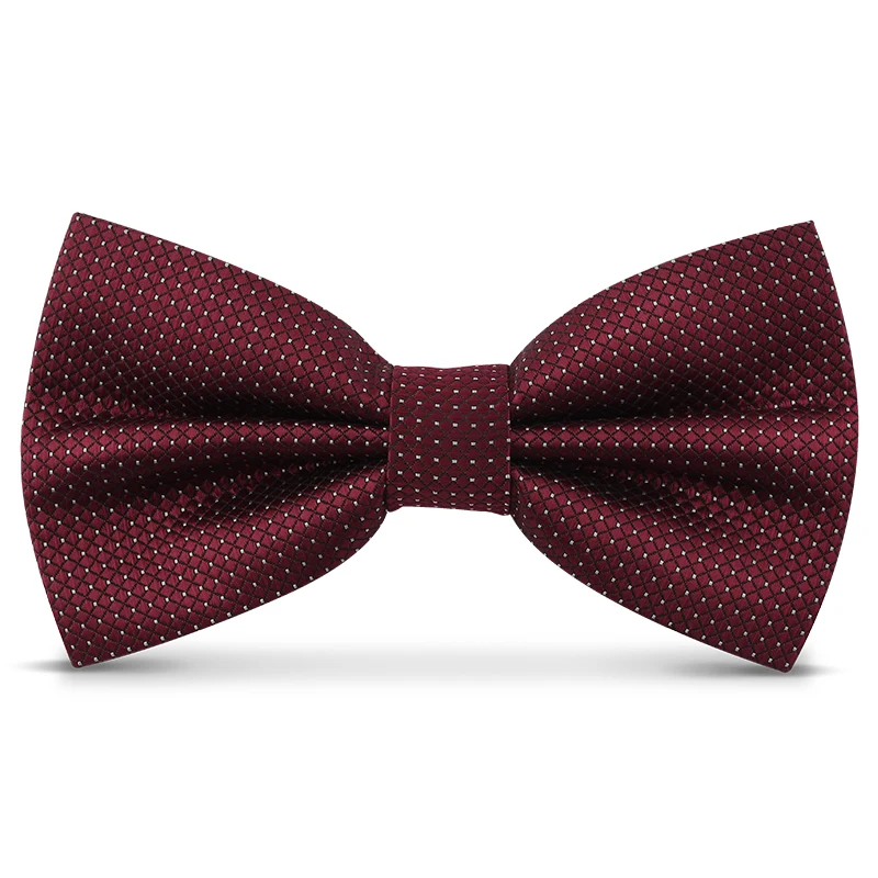 

2019 New Fashion Men's Bow Ties for Wedding Double Fabric Red Plaid Dot Bowtie Banquet Anniversary Butterfly Tie with Gift Box