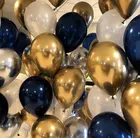 20 шт., латексные металлические шары, золотые чернила Серебристые шары, синие, шары для свадьбы и дня рождения