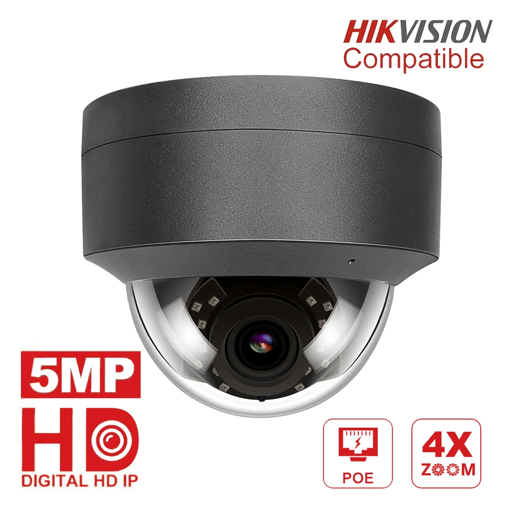5MP POE IP камера наружная 5 мегапиксельная видеонаблюдение Купольные Камеры видеонаблюдения HD 4X зум Моторизованный объектив 2,8~ 12 мм