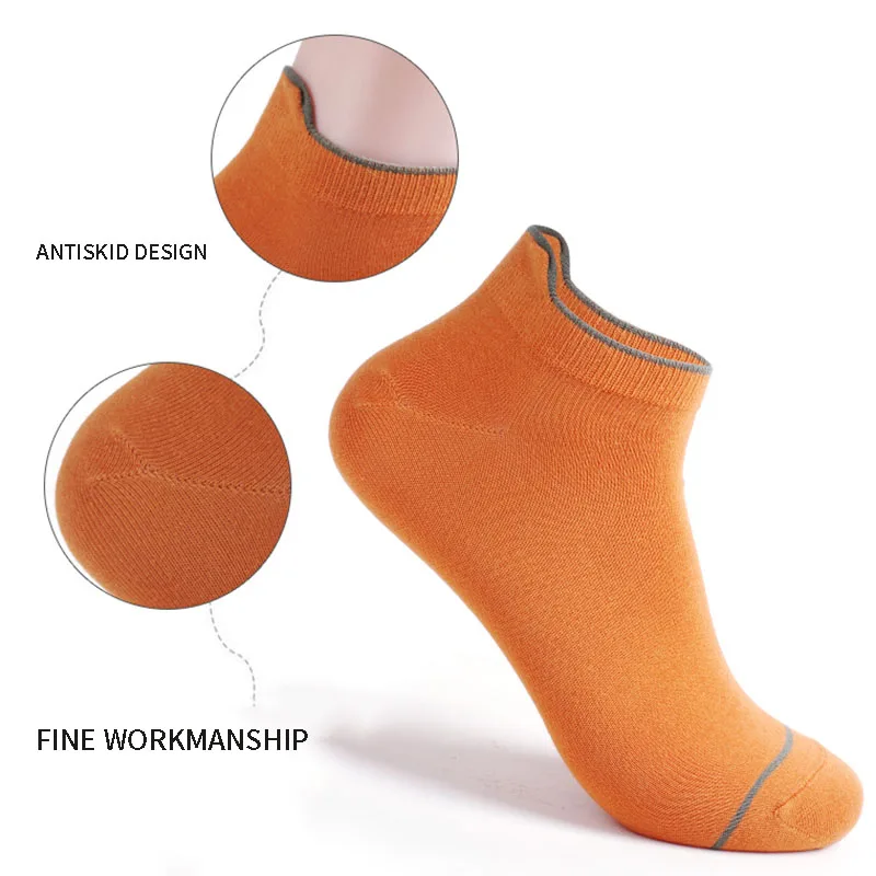 Носки женские хлопковые в полоску милые модные до щиколотки корейском и японском