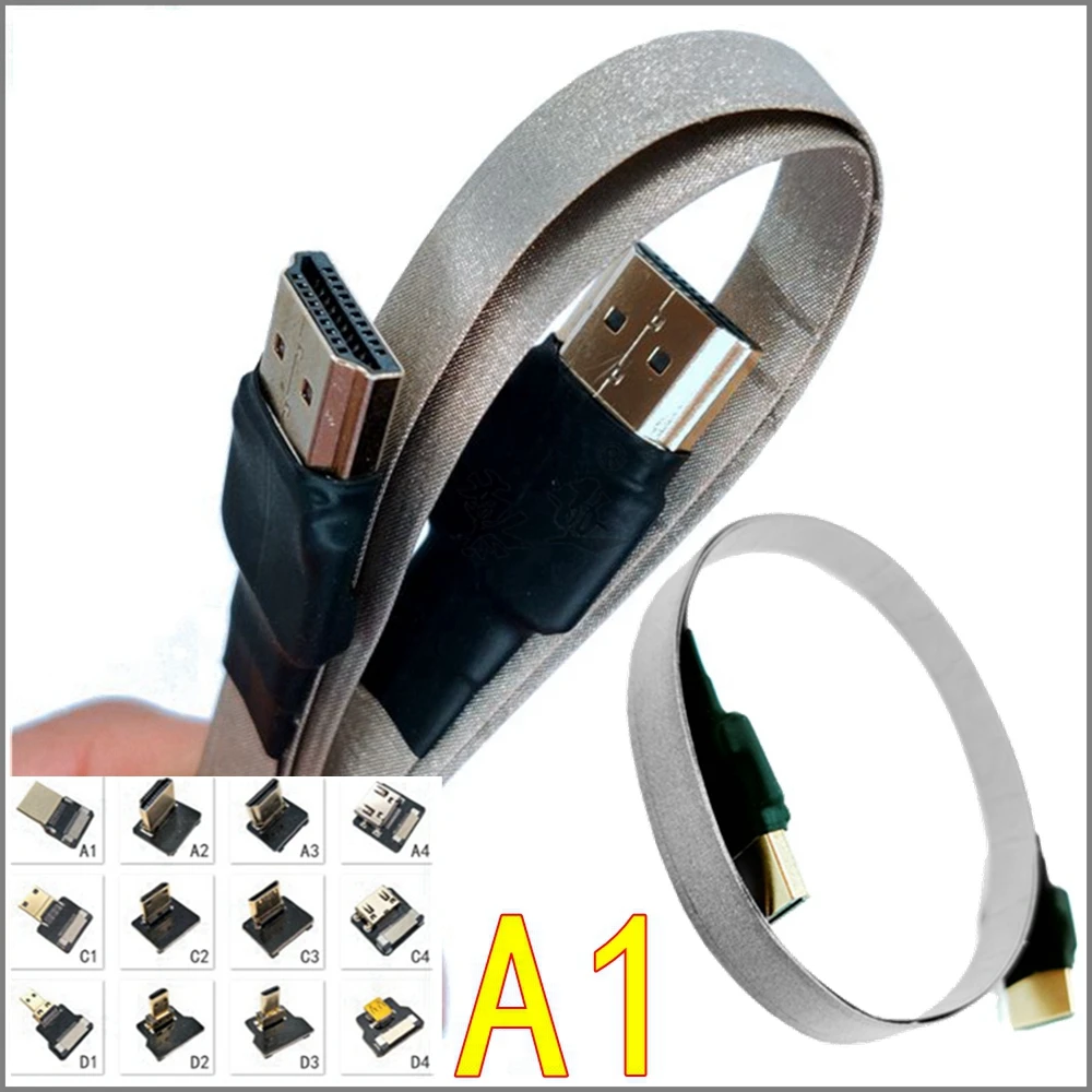 Новый кабель совместимый с HDMI Сверхлегкий FPV штекер к Мини/микро гнездо FPC 10 см 20 30