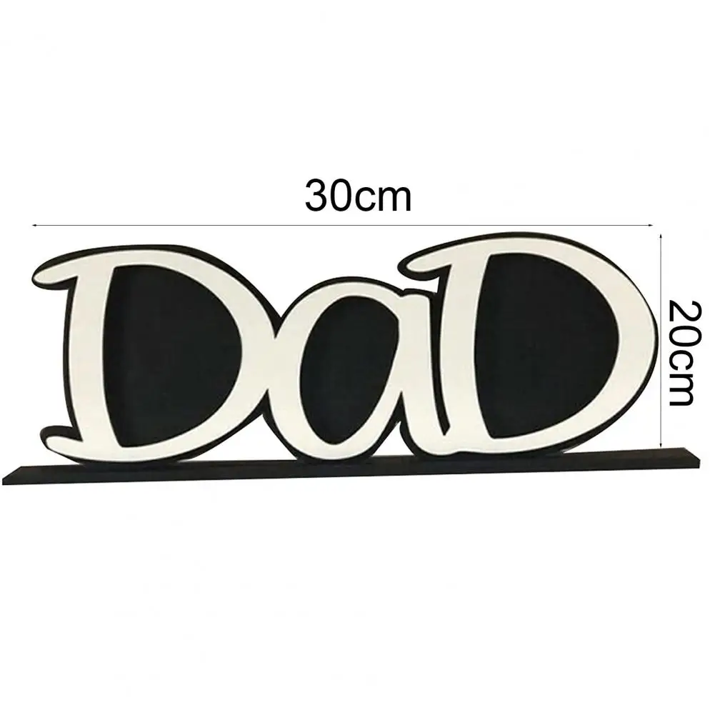 

Picture Frame Practical Letter Acrylic Dad Papa Shape Wood Fathers Day Delicate Photo Holder Desktop Ornament Photo Decoration