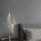 Скандинавский светодиодный подвесной светильник, люстра в форме капли, комнатное освещение, домашний декор, украшение для спальни, гостиной, лестницы