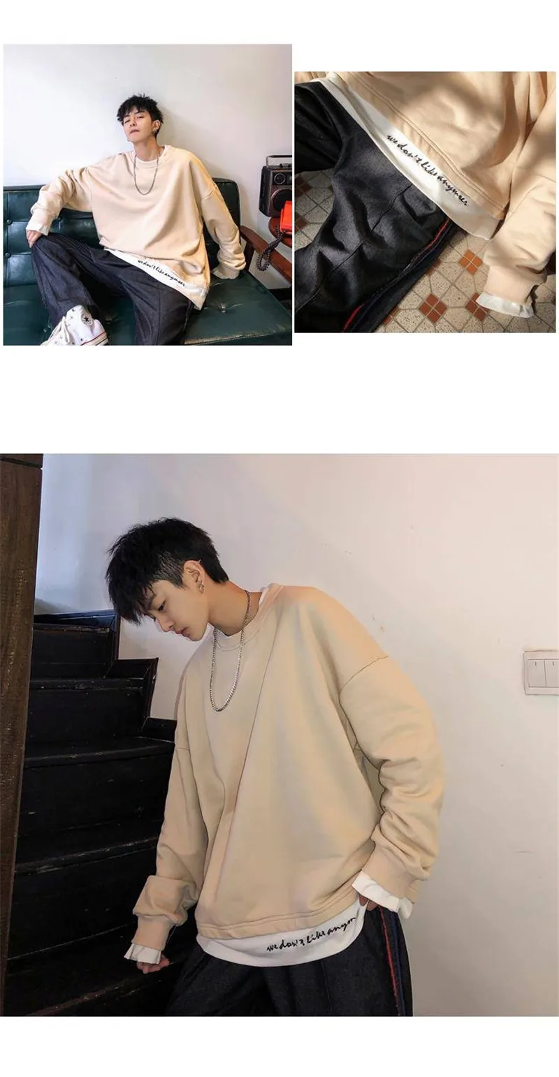 Moon Reflective Hoodies Loose Men's Sweatshirt Orange Autumn Winter Sweatshirts Men Streetwear Cool Japan Hoodies Funny Male