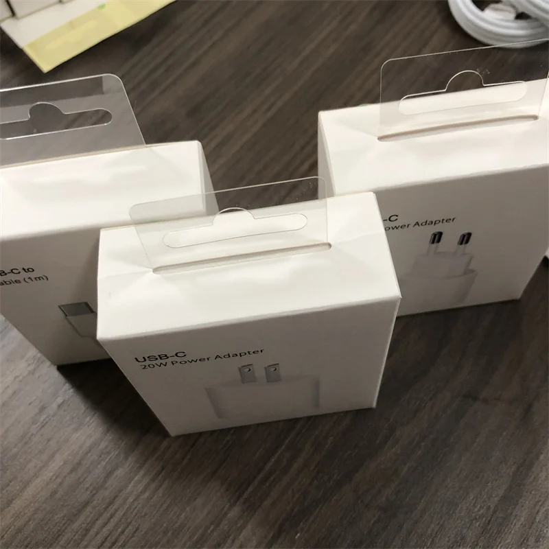 

OEM Quality 20W PD fast charger For iphone 12 13 Pro Max USB C to L cable Adapter US EU Travel charger QC3.0 with Box