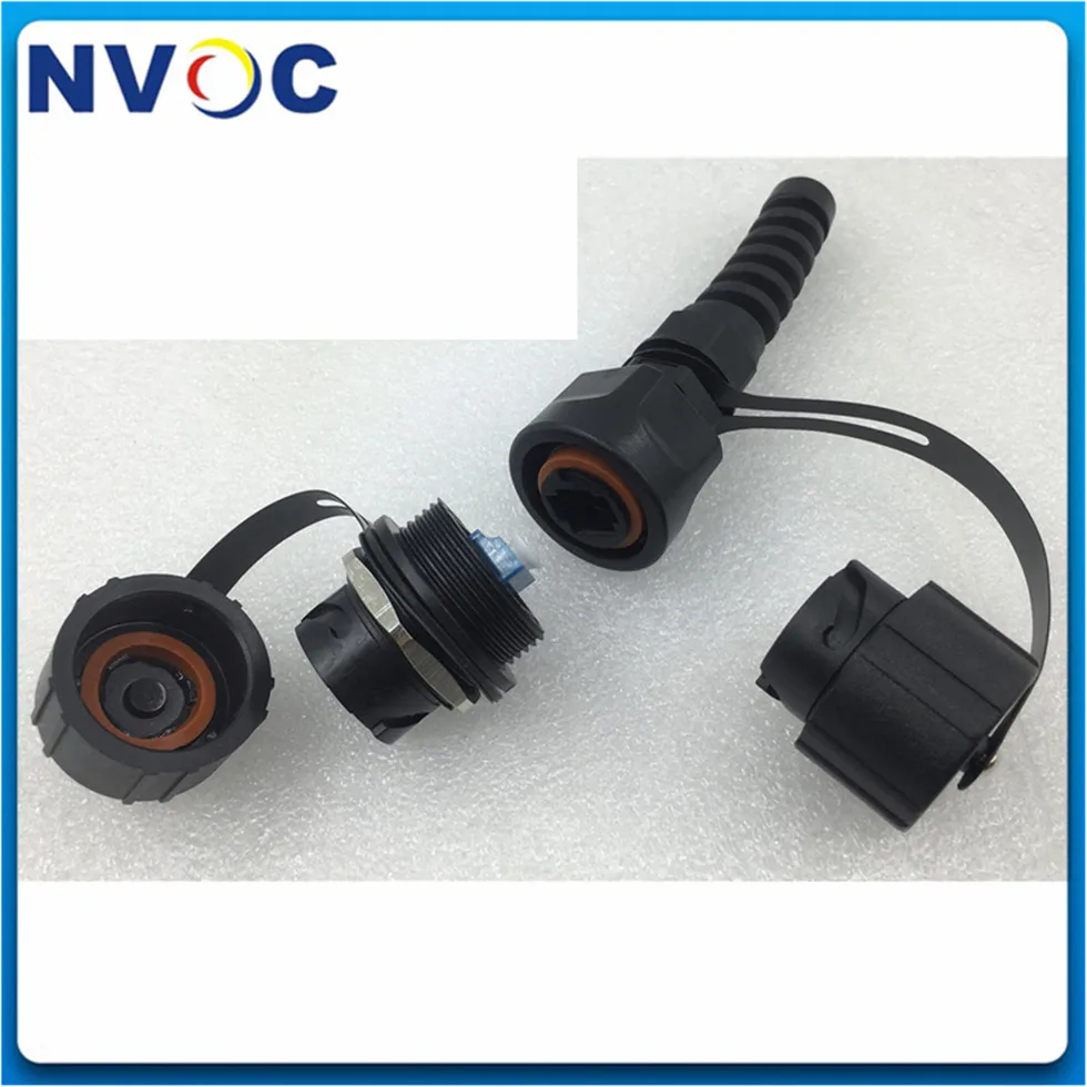 6 шт. IP67 ODVA-LC дуплексная перегородка ODVA LC DX волоконно-оптический адаптер с пылезащитной крышкой+ 6 шт. ODVA LC DX волоконно-оптический разъем