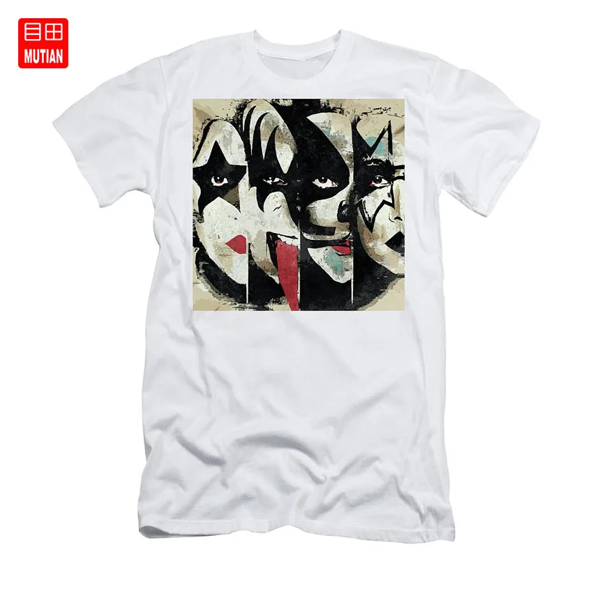 Футболка с принтом Kiss Art рок-гитарист музыка рок тяжелый металл произведение