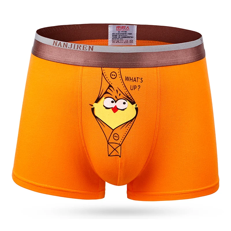 Нижнее белье NANJIREN для мужчин летние трусы Angry bird органические боксеры из