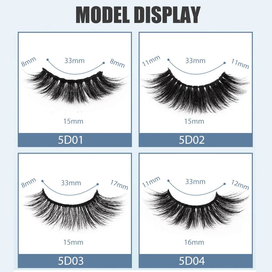 Новые светильник кие и мягкие нано-ресницы 3 пары накладных ресниц 5D из норки