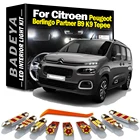 Внутренняя Светодиодная лампа BADEYA для Citroen Berlingo для Peugeot Partner B9 K9 Tepee от 1996 до 2020 +, автомобильная лампа Canbus светильник
