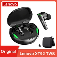new lenovo xt92 tws gaming earphones bt5 1 noise cancelling low latency touch control headset wireless sport earbuds with mic