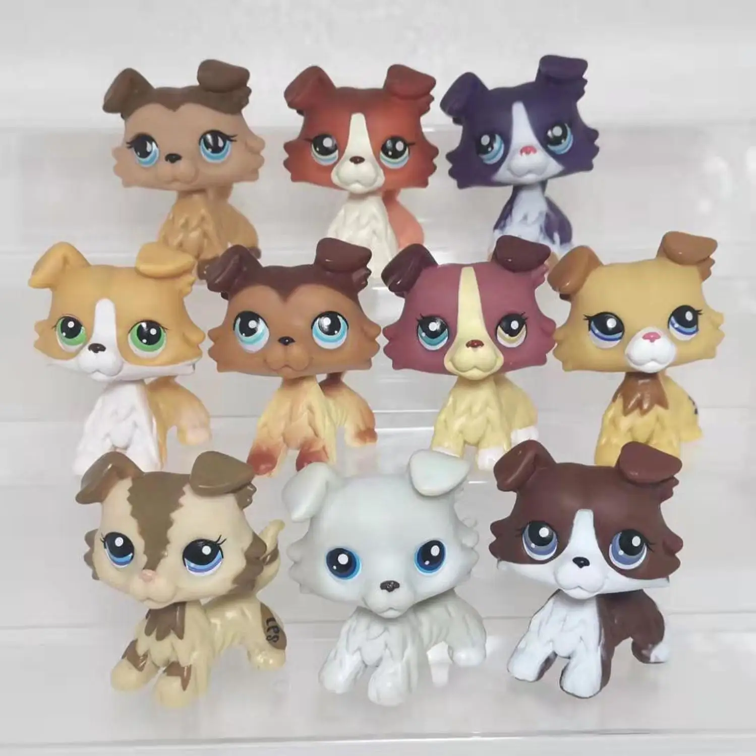 Произвольные милые питомцы lpstoys стоящие короткие волосы кошка такса колли