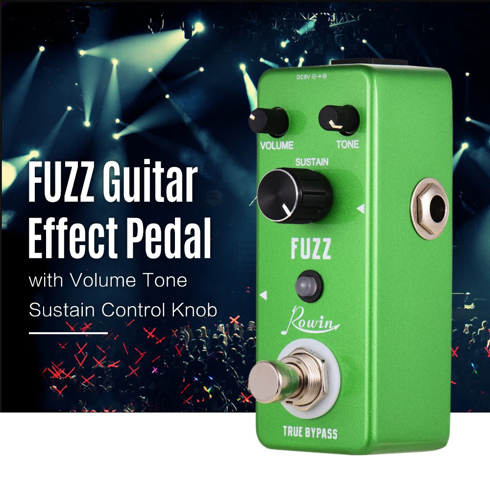 Rowin FUZZ педаль для гитарных эффектов струнный инструмент с регулятором громкости