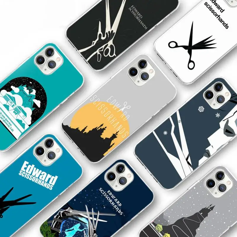 

Edward Scissorhands Movie Love Fantasy Phone Case Transparent For iPhone 13 12 11 X XR XS Pro Max Mini 6 6s 7 8 Plus SE Cover