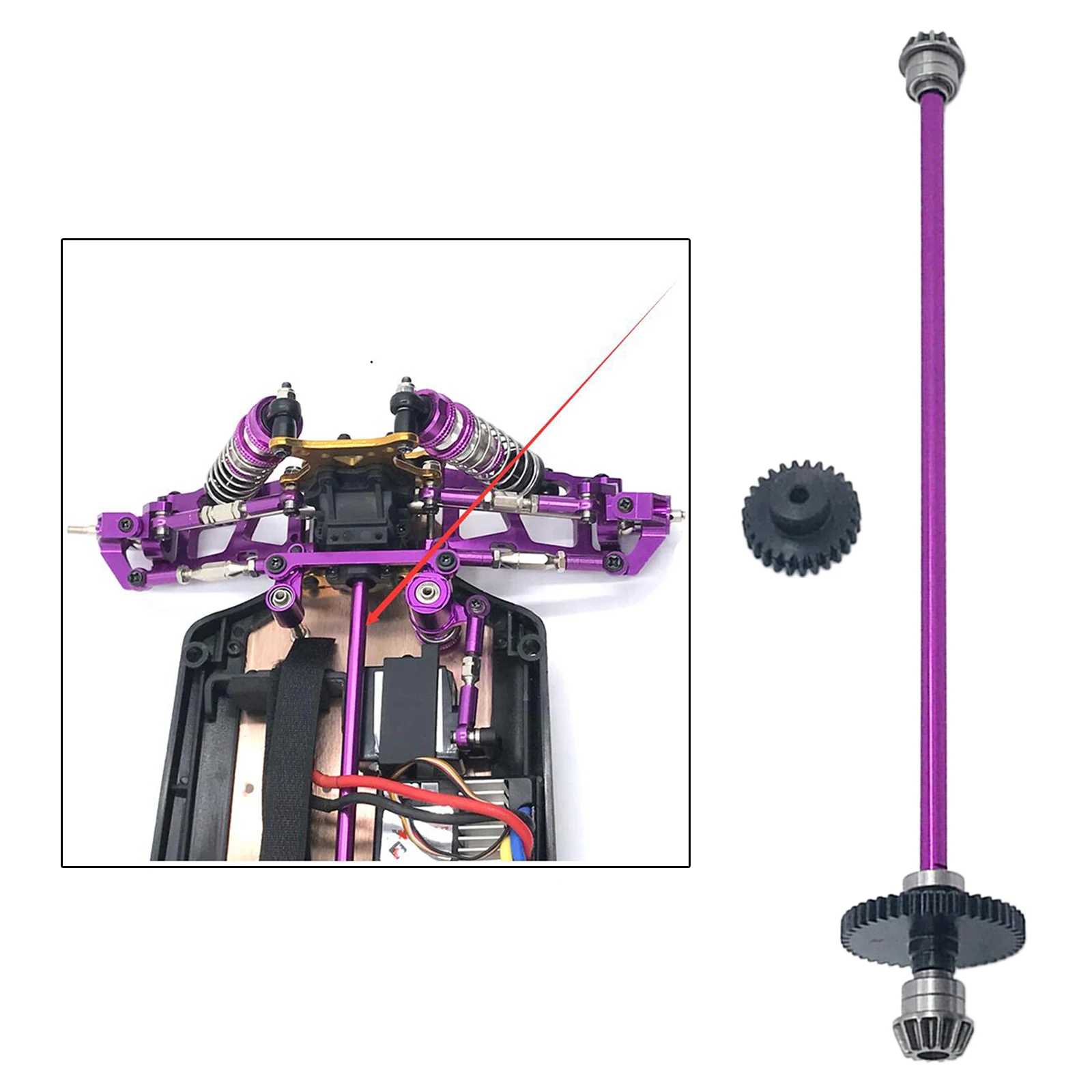 Eje de conectores de Metal para WLtoys 124018, accesorios-1
