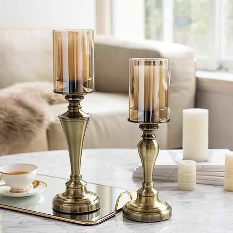 

Home Decoration Accessories Candlesticks for Candles European Romantic Retro Candlestick Ornaments Wedding Decoration