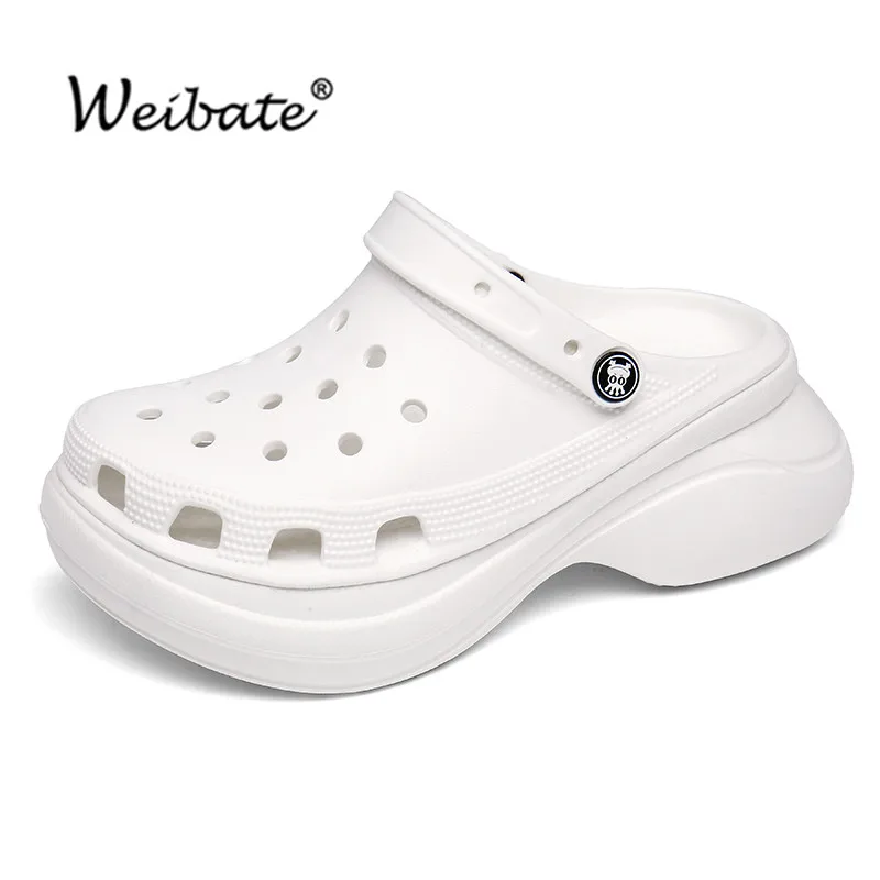 Summer Women Clogs Platform Garden Sandals Cartoon Pattern Slippers Slip On Ladies Beach Shoes Fashion Outdoor Slides | Обувь