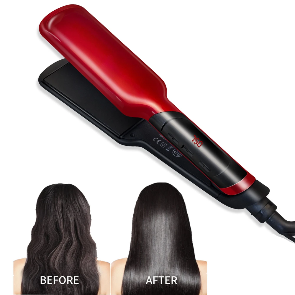 

NEW LCD Ultrasonic Hair Infrared Steam Flat Iron Hair Care Cold Iron Recover Hair Damaged Smoothly Hair Treatment Straightener