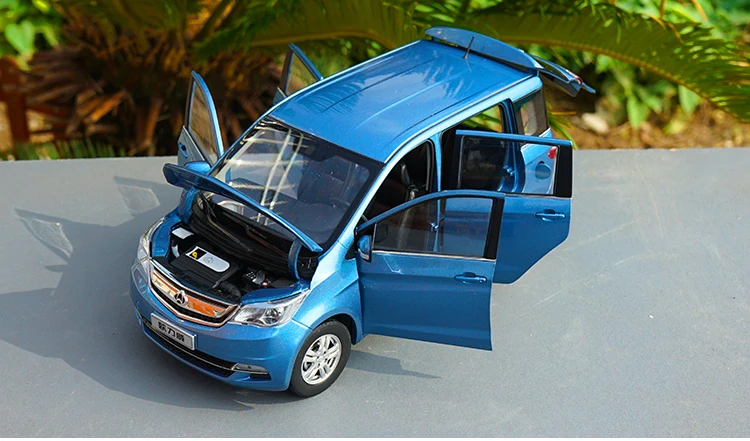 Масштаб 1:18 оригинальный Changan Oulove литый под давлением синий фургон модель
