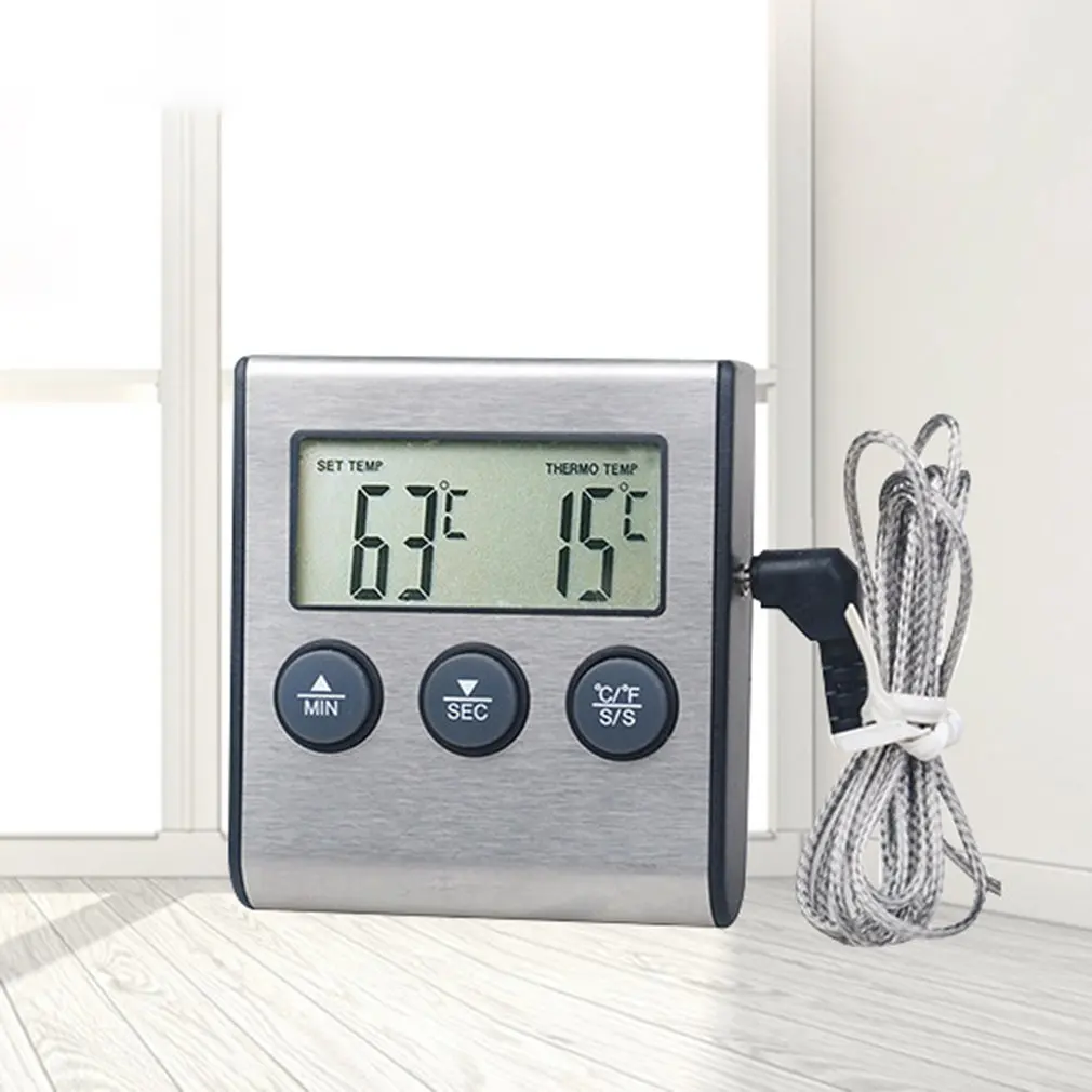 OUTAD Digital Oven Thermometer Kitchen Food Cooking Meat BBQ Probe With Timer Wate Milk Temperature Tools | Инструменты