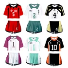 Аниме Косплей Haikyuu Nishinoya рубашка шорты Джерси Хината шоё Оикава тоору костюмы сексуальный K-pop костюм женский спортивный костюм