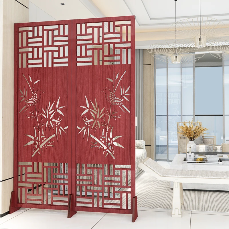 

Screen partition living room folding mobile decoration creative new Chinese style bedroom covering small household hollow porch