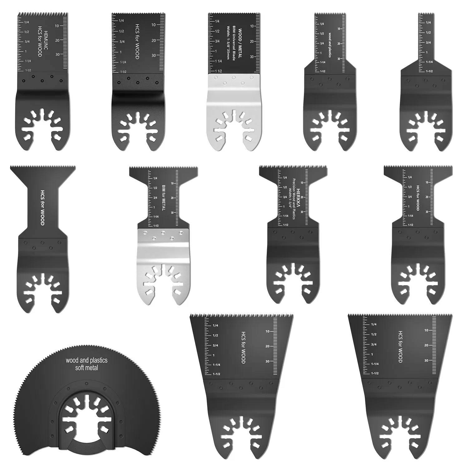 

12pcs Universal Oscillating Saw Blade High Carbon Steel Multi Tool Wood Metal Cutter Fast Fit
