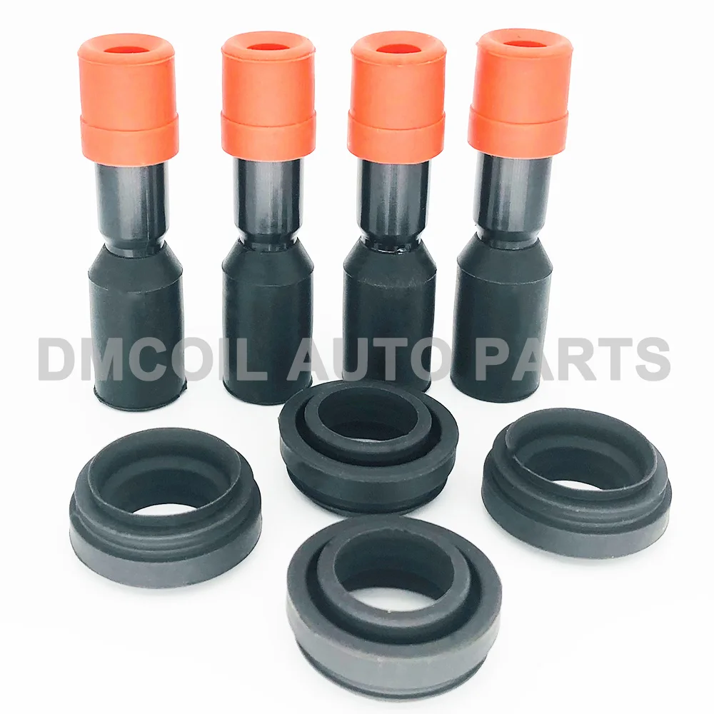 4 шт. катушки зажигания Сапоги подключения свечи с сопротивлением для HONDA FIT II Джаз