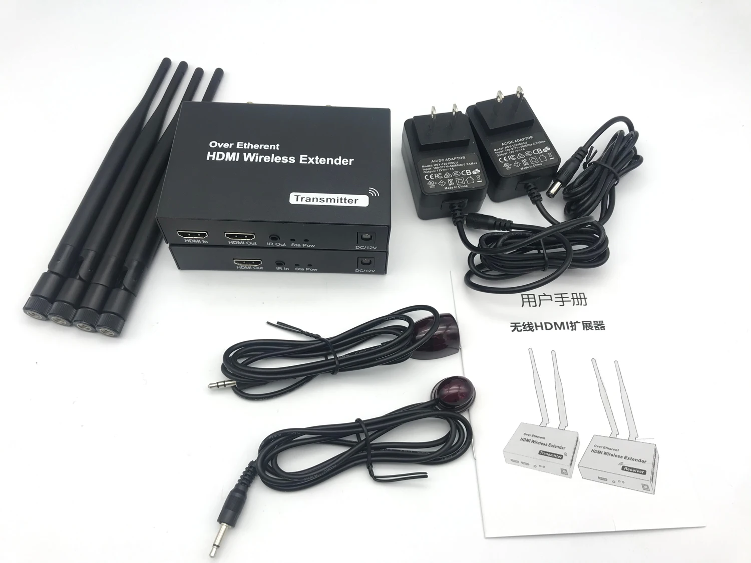 Full HD 1080P 200 м 656ft 5 ГГц H.264 HDMI удлинитель беспроводной передатчик и приемник с ИК |