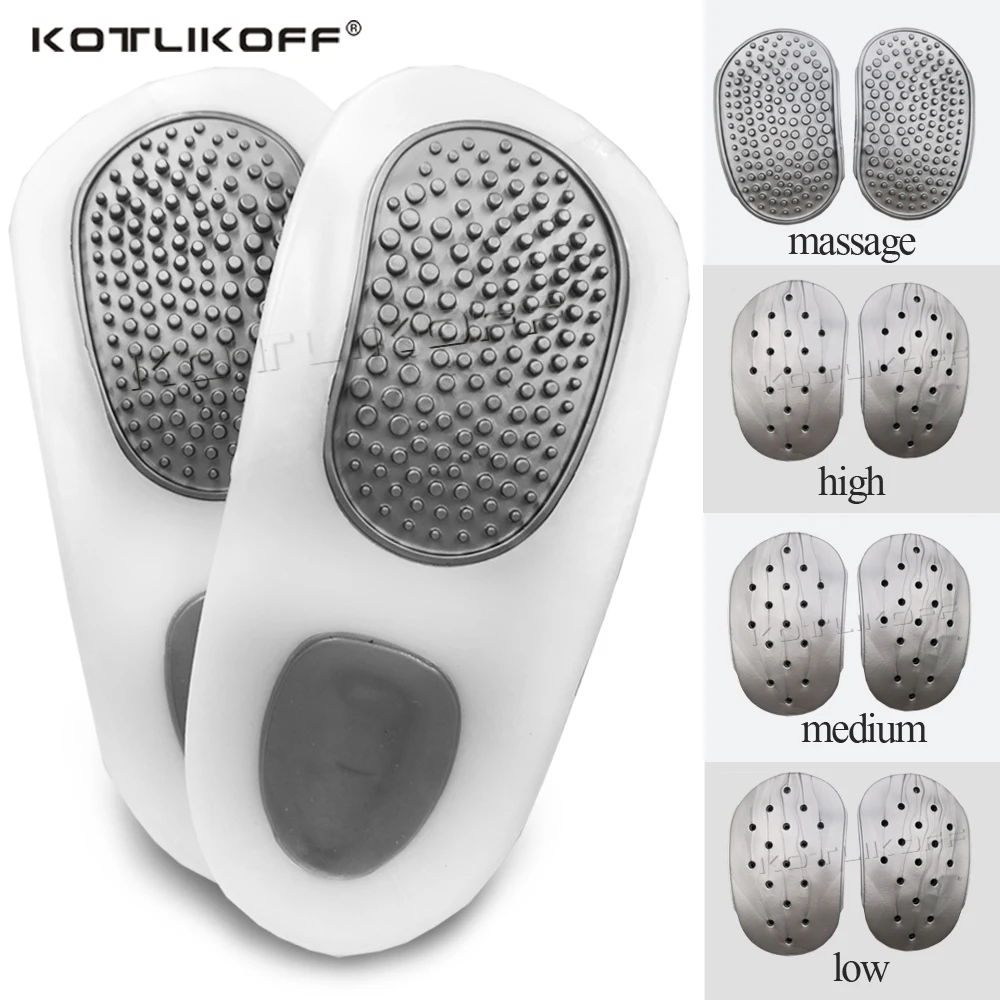 KOTLIKOFF Premium Orthotic Gel High Arch Support Insoles Gel Pad 3D Arch Support Flat Feet Women Men orthopedic Foot pain Unisex