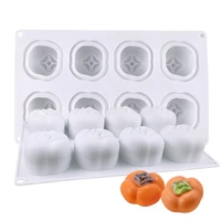 8 cell persimmon shaped french dessert silicone cake mold for baking fondant mould fruit mousse pan bakeware chocolates pastry