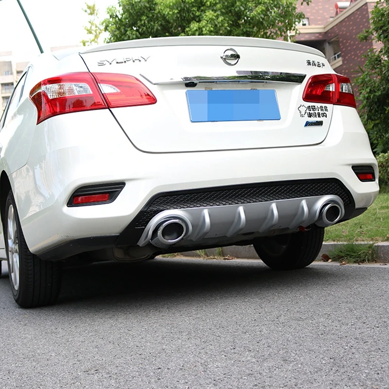 

For Sentra Rear spoiler ABS Rear Bumper Diffuser Bumpers Protector For Nissan Sentra After chrome lip rear spoiler 2012-2018