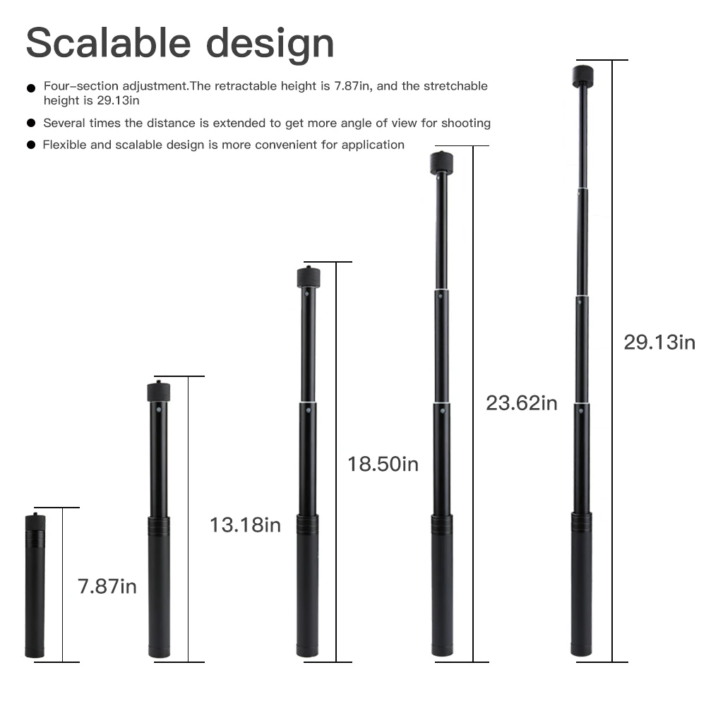 Алюминиевая селфи палка OSMO POCKET 2 регулируемый удлинитель для DJI /