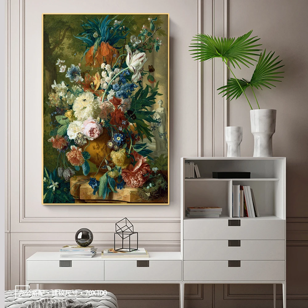 Классические цветы холст фотообои в вазе картины на холсте домашний