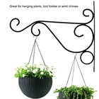 Железная вешалка для растений, искусственный цветочный крючок для украшения дома и сада, 25*21 см (черныйбелый)