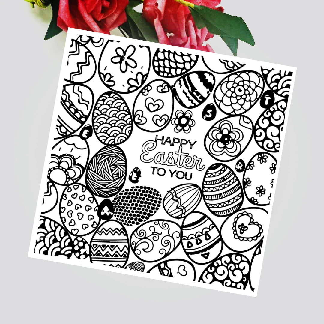 14x14CM Happy Easter eggs day Transparent Seal Clear Stamps Silicone Roller DIY Scrapbook Album / Card Production | Дом и сад