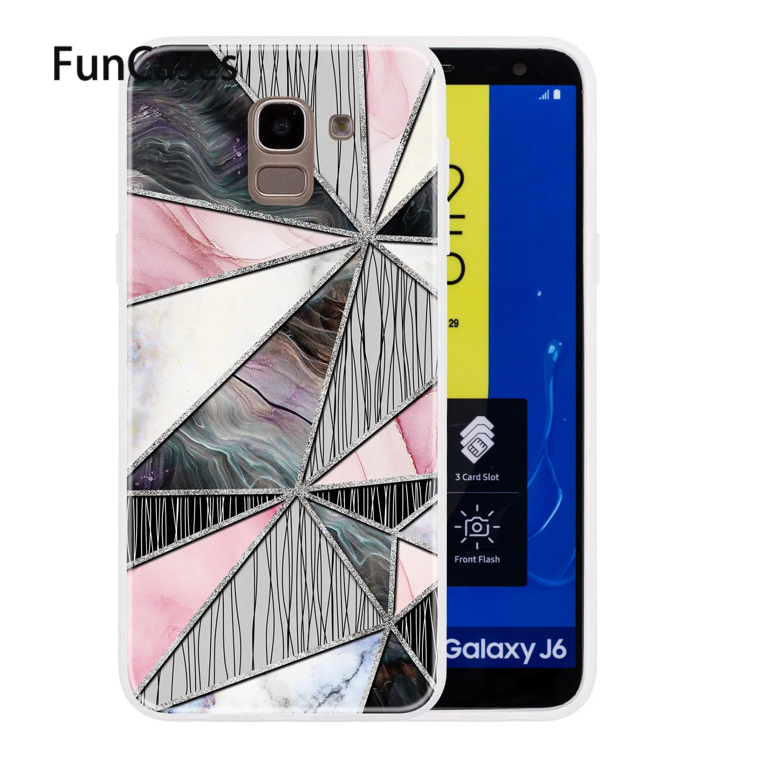 Мягкий силиконовый чехол с золотой линией для Samsung J6 2018 телефона Galaxy J3 2017 Plus J7 J5 Pro