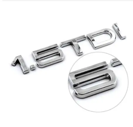 

1.9 2.0 2.7 3.0 TDI quattro Letters Silver Chrome Emblem Car Styling Rear Trunk Discharging Mark Sticker for Audi A7 A8 A6L Q7