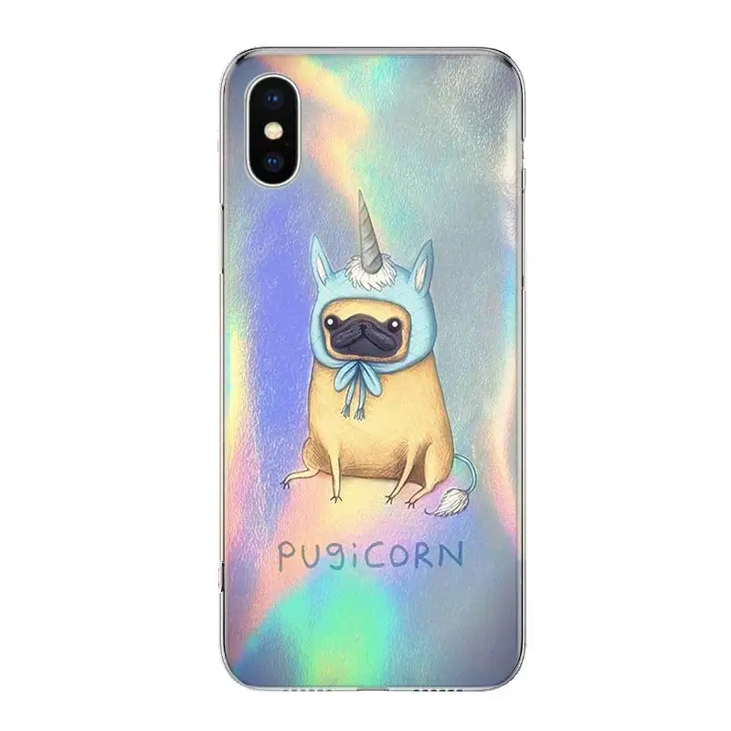 Cute Pug Dog Phone Case For iPhone 13 12 11 Pro Max 6 X 8 6S 7 Plus XS XR Mini 5S SE 7P 6P Pattern Cover Coque | Мобильные телефоны