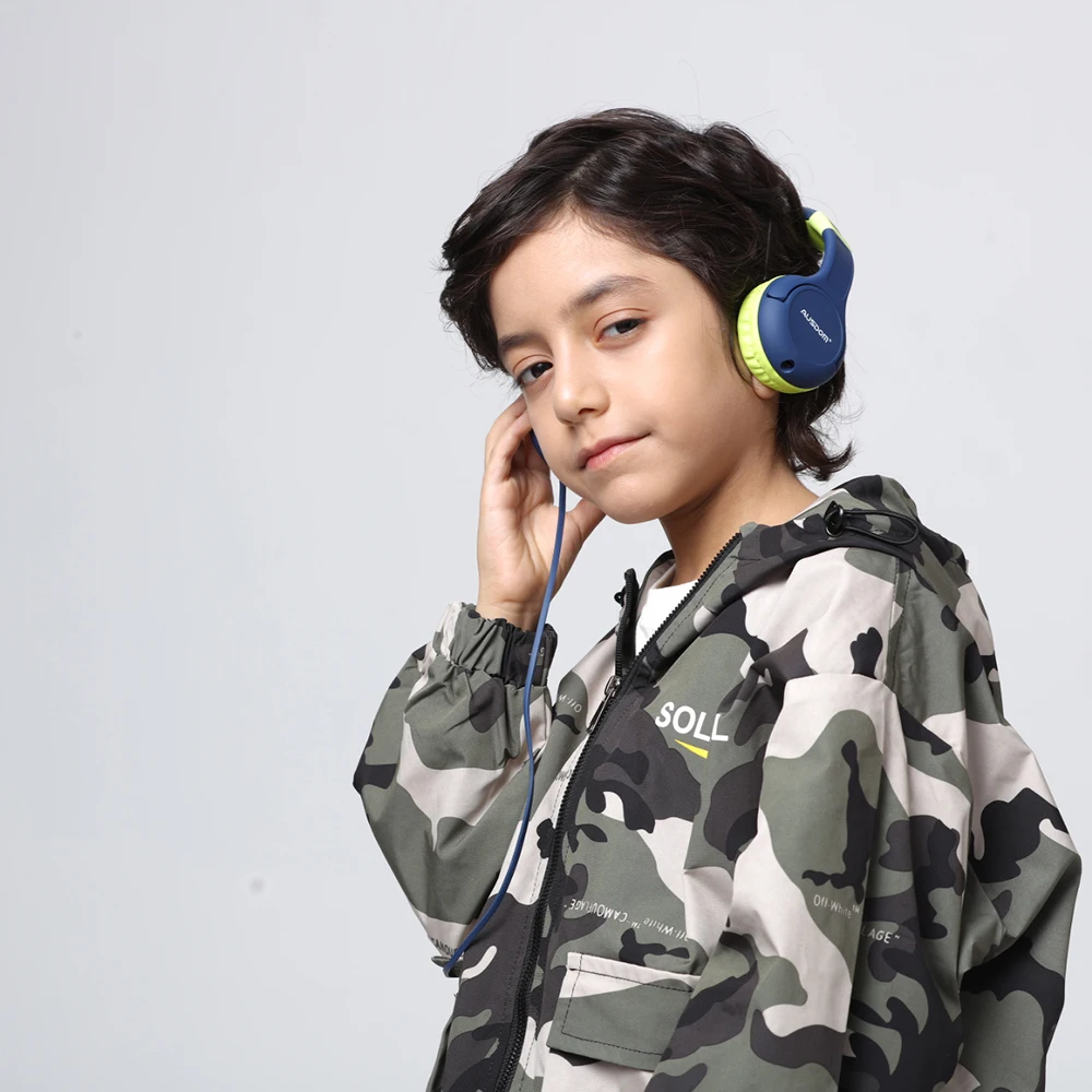 Ausdom детские наушники высокого качества музыкальные 85db безопасные для детей