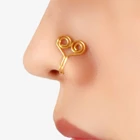 септум  пирсинг обманка  Модное кольцо для носа без перфорации, U-образный зажим для носа, ювелирные изделия из нержавеющей стали, украшения для тела, перегородка, пирсинг для носа